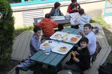 terrasse restaurant scolaire collège lycée Saint Jean et La Croix